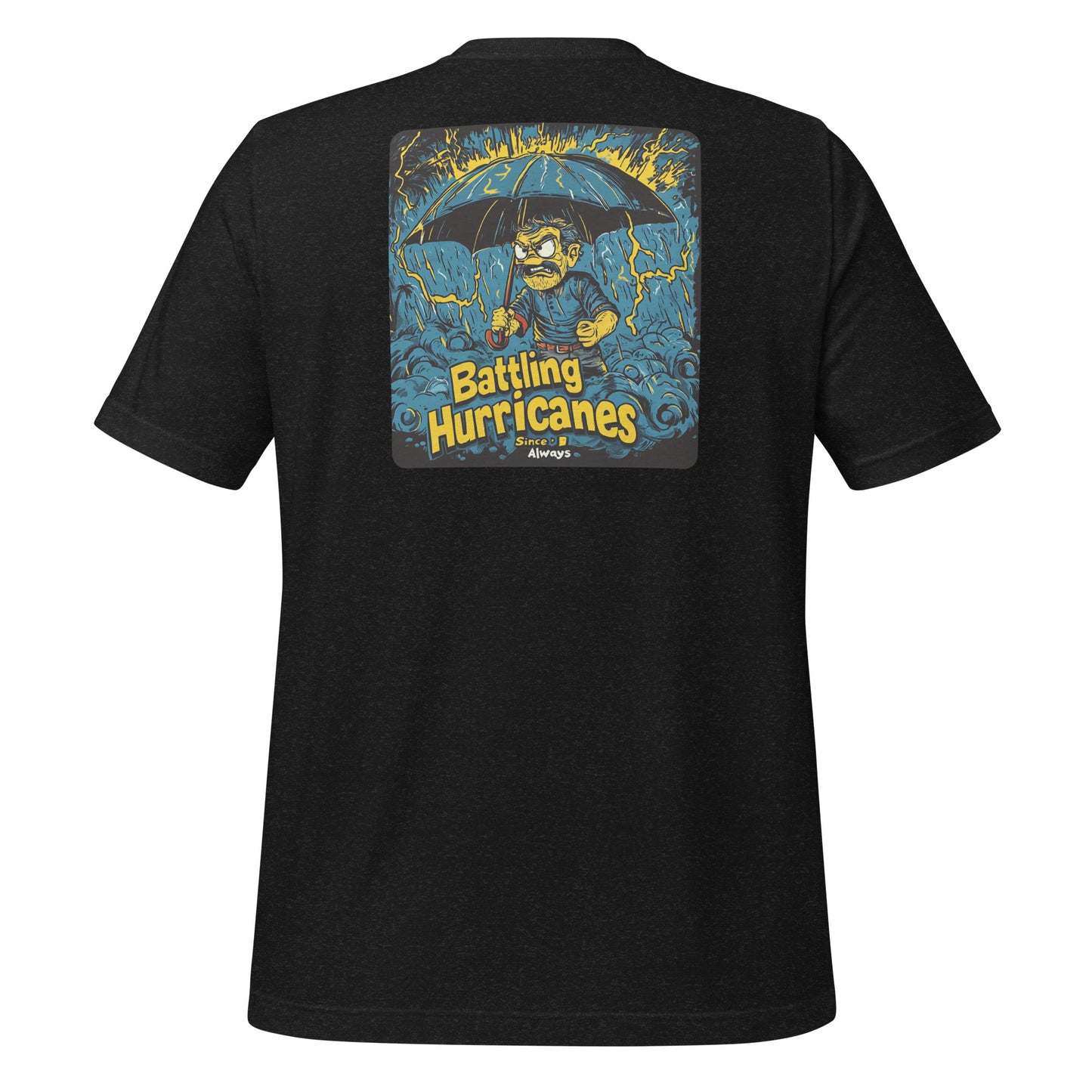 Black Battling Hurricanes T-Shirt – Florida Man Stands Strong