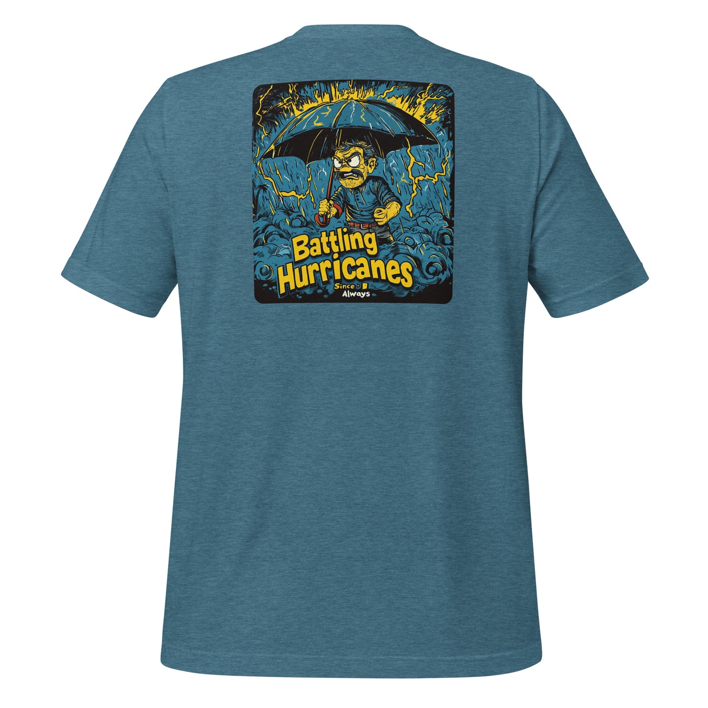 Blue Battling Hurricanes T-Shirt – Florida Man Stands Strong