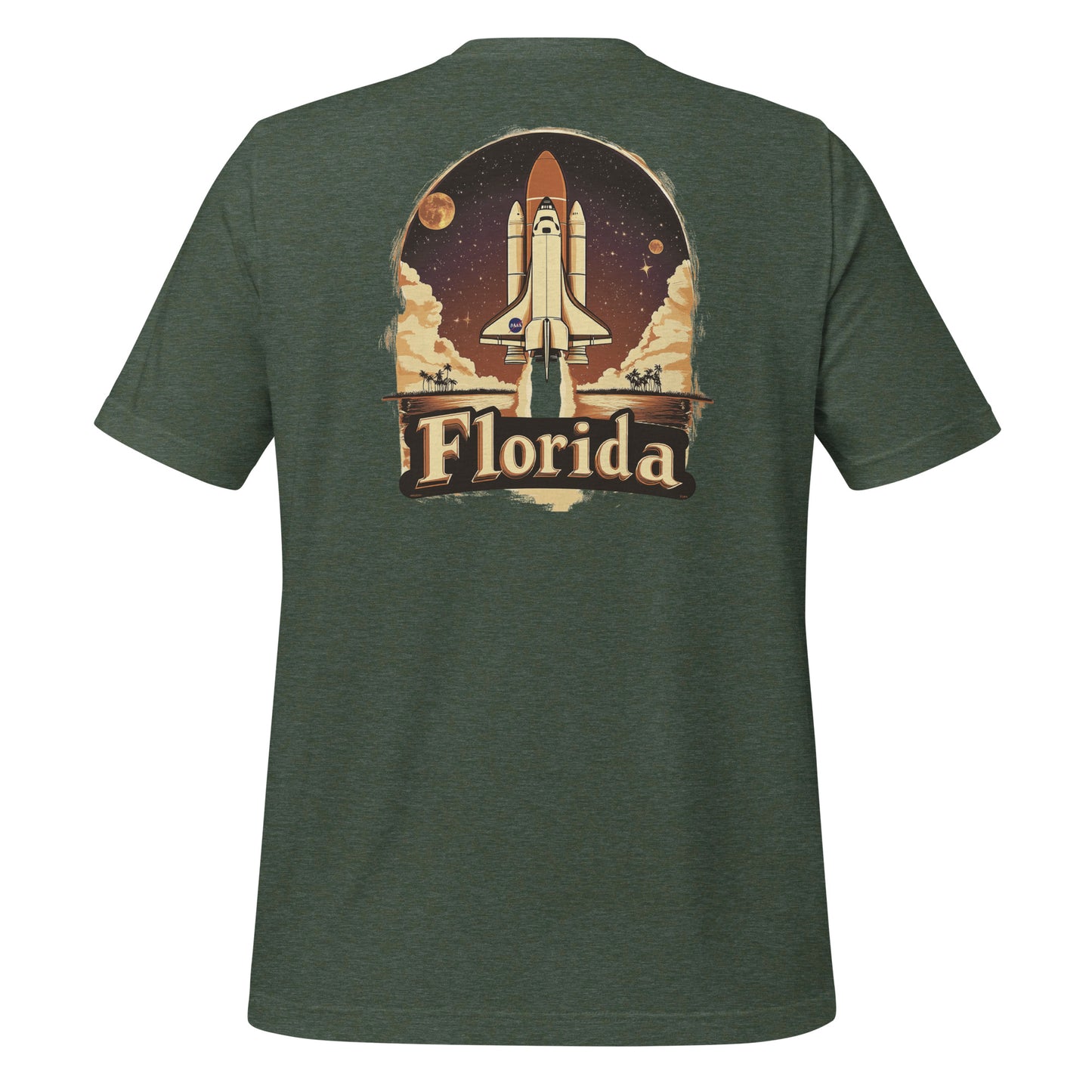Florida Space Shuttle T-Shirt – Retro Rocket Launch Design