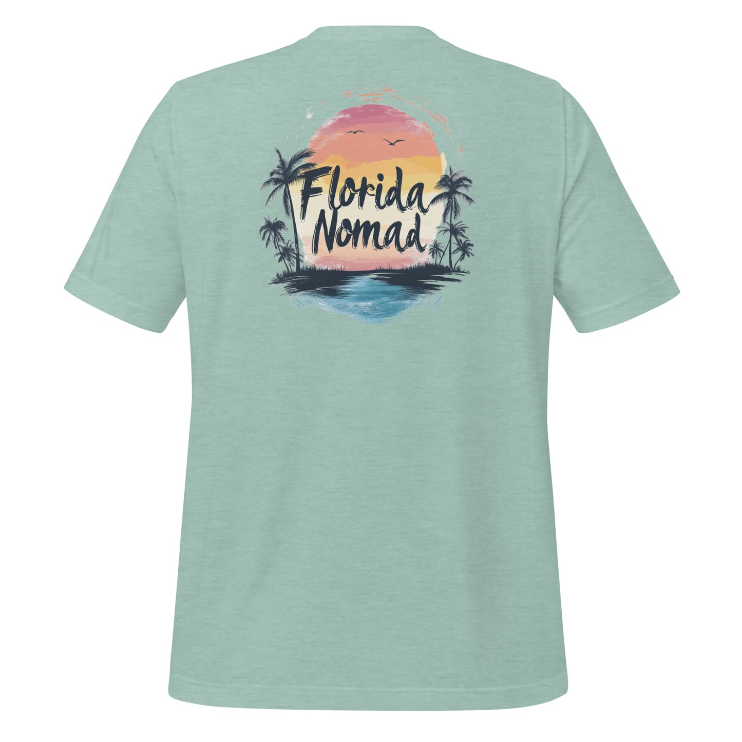 Florida Nomad T-Shirt – Sunset and Palm Trees Coastal Design