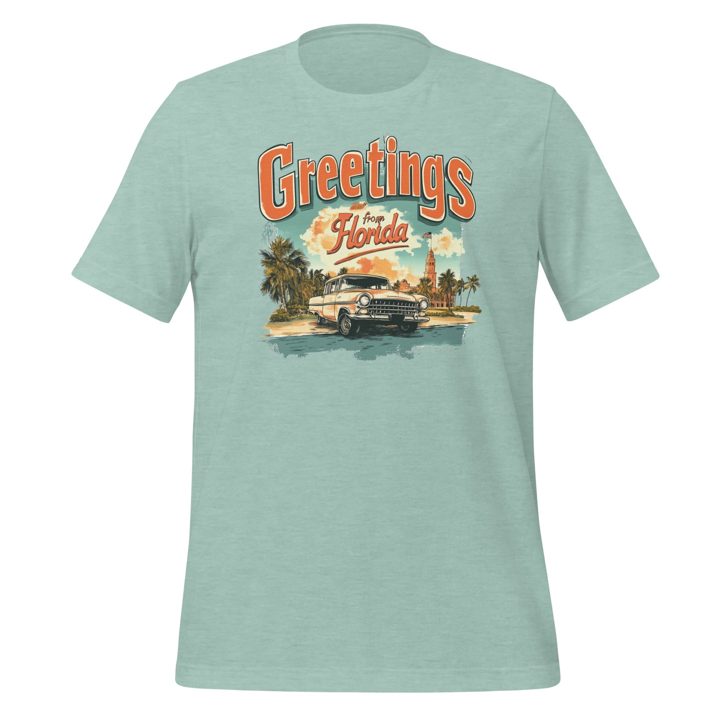 Greetings from Florida T-Shirt | Vintage Retro Travel Design
