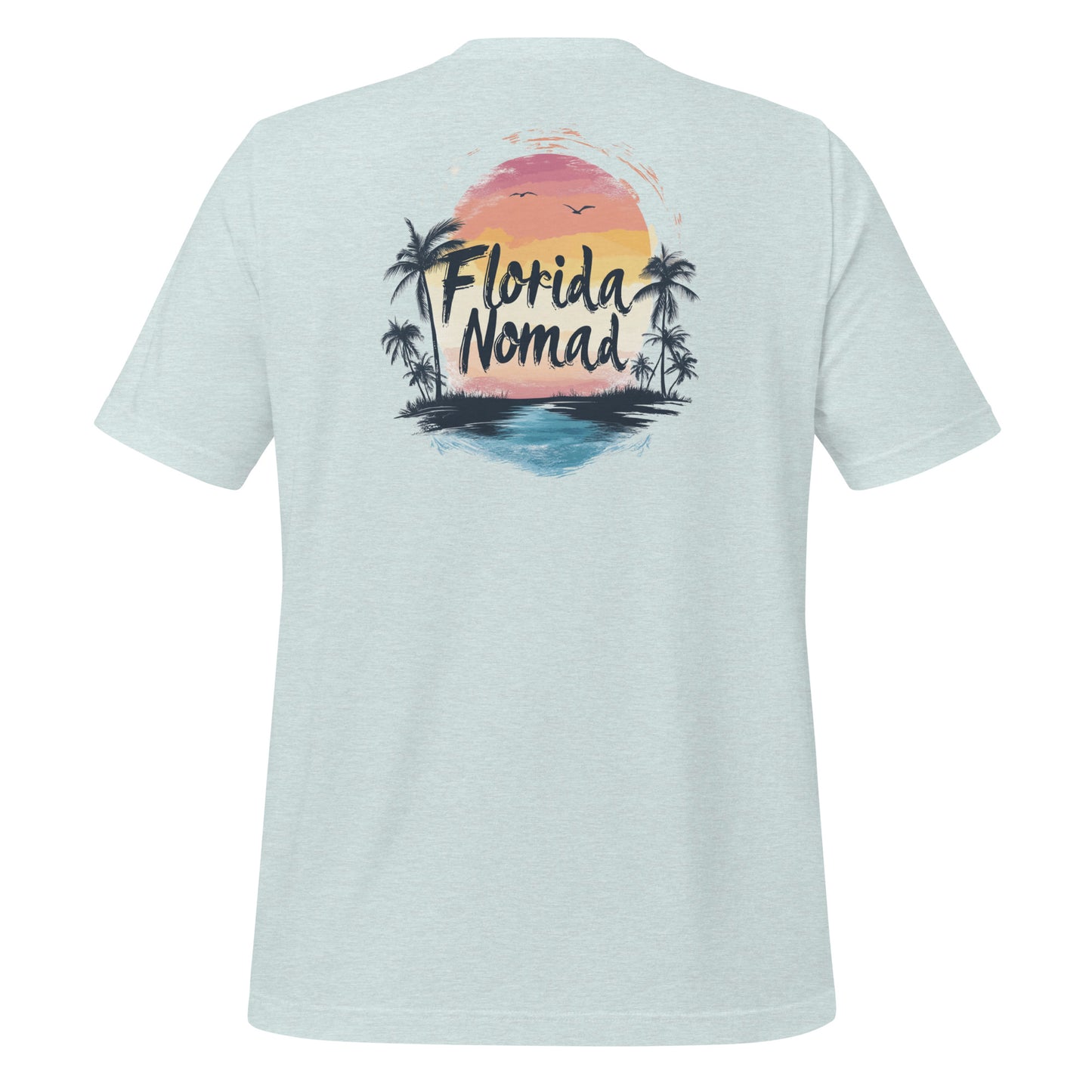 Florida Nomad T-Shirt – Sunset and Palm Trees Coastal Design