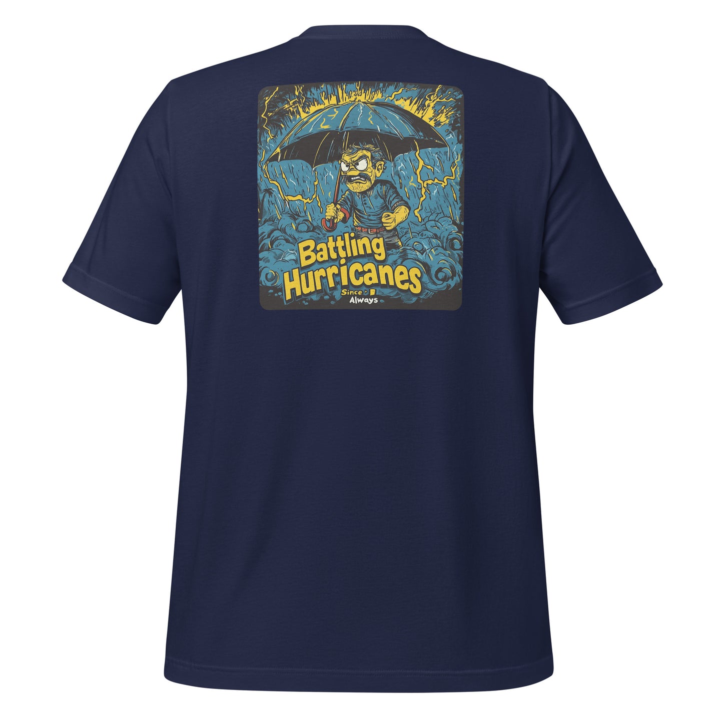 Blue Battling Hurricanes T-Shirt – Florida Man Stands Strong
