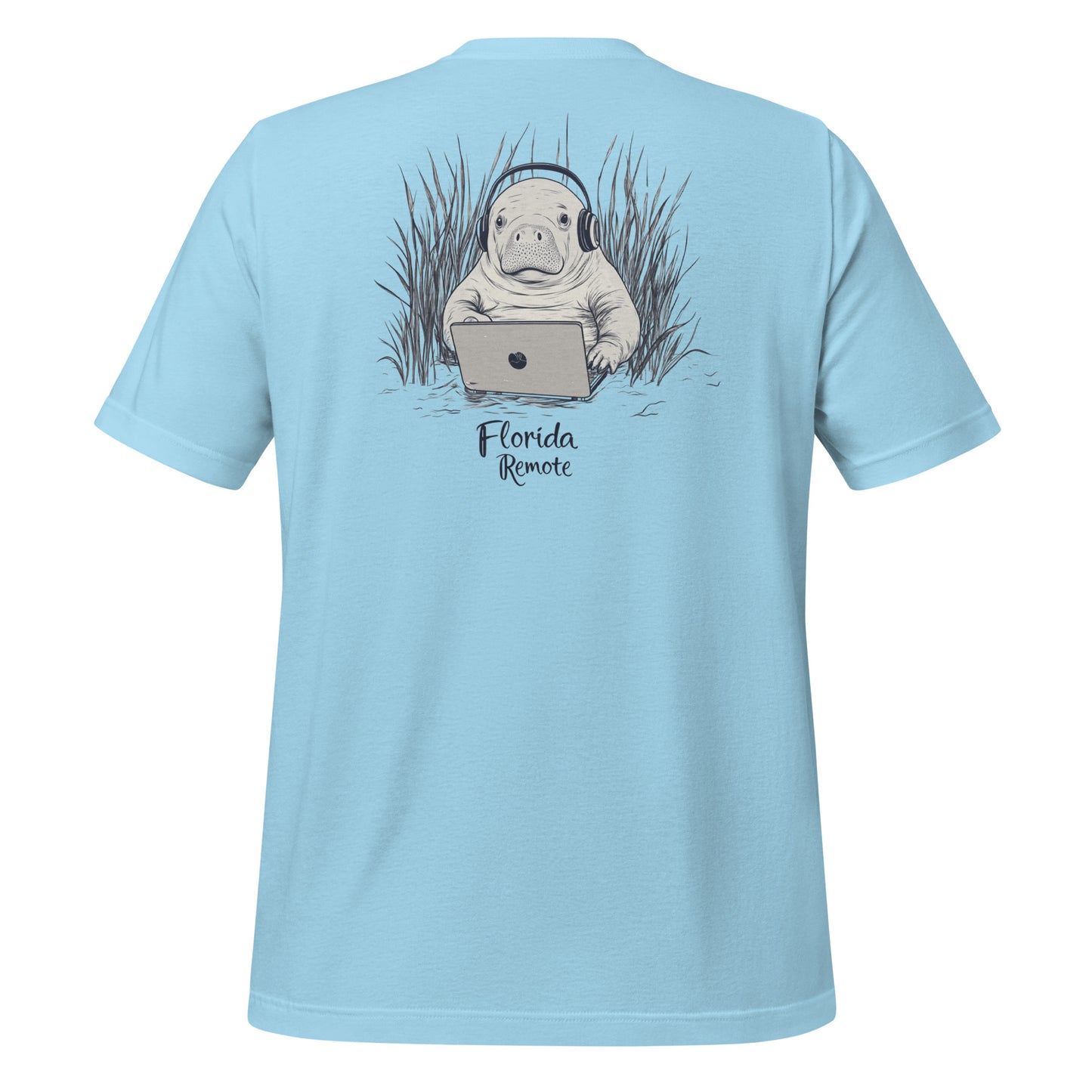 Florida Work from Anywhere Tee | Manatee Remote Life Graphic