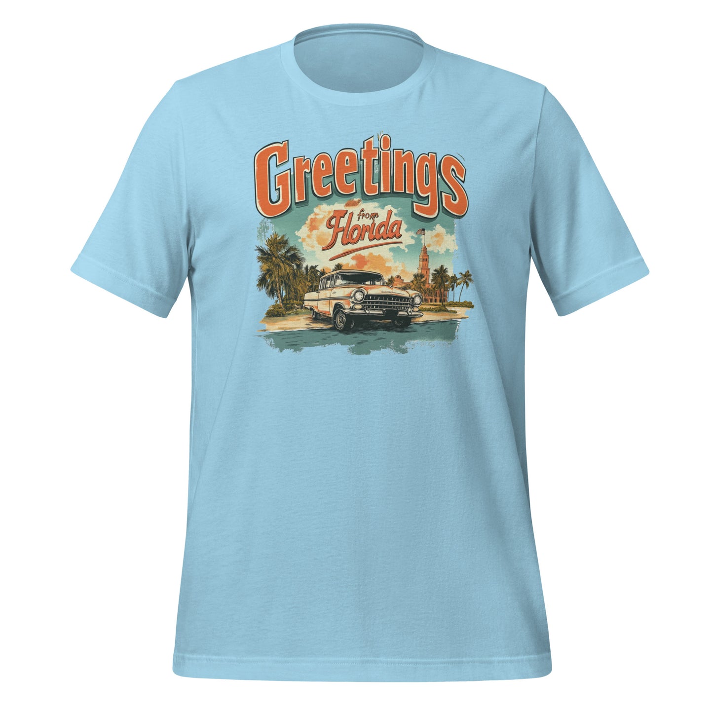 Greetings from Florida T-Shirt | Vintage Retro Travel Design