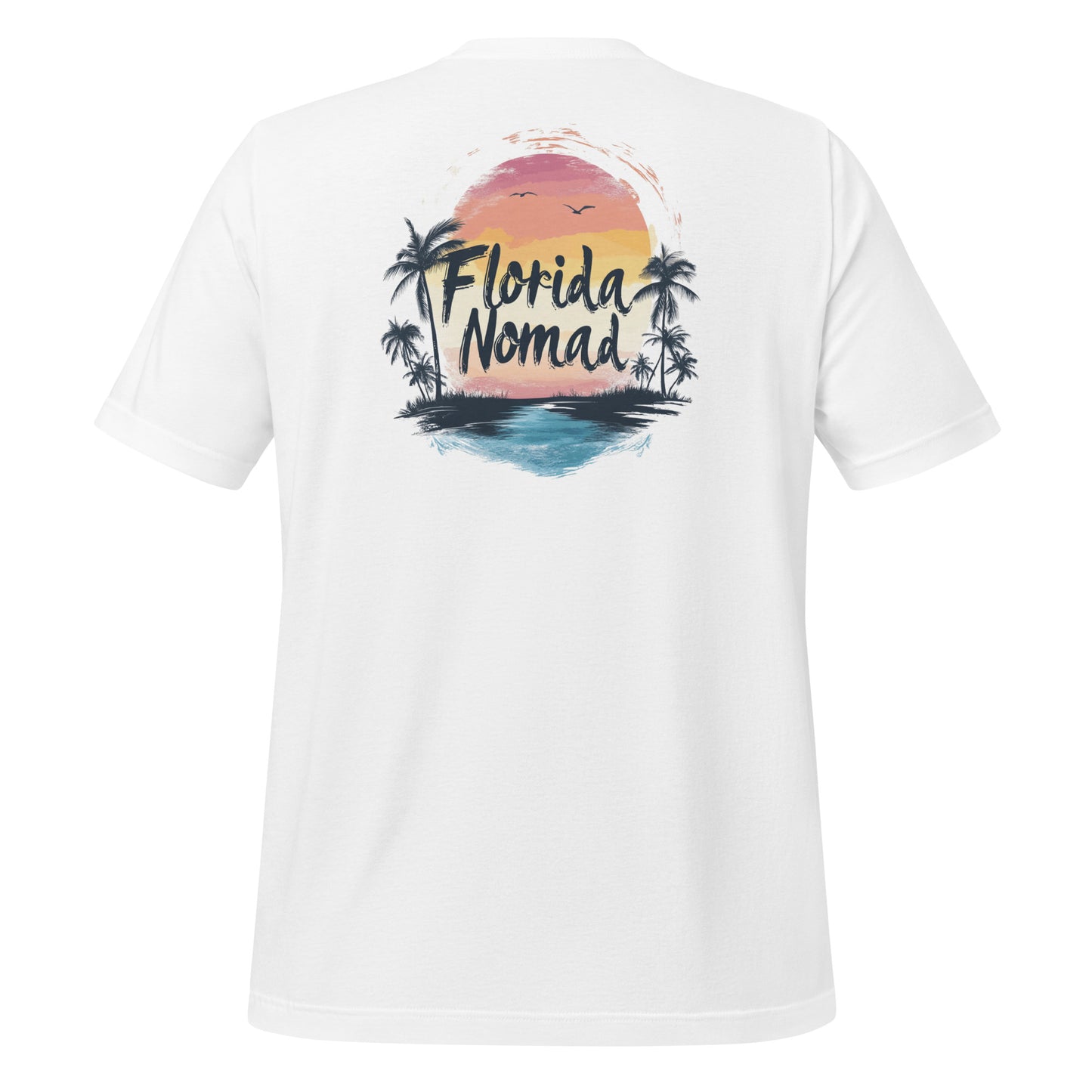 Florida Nomad T-Shirt – Sunset and Palm Trees Coastal Design