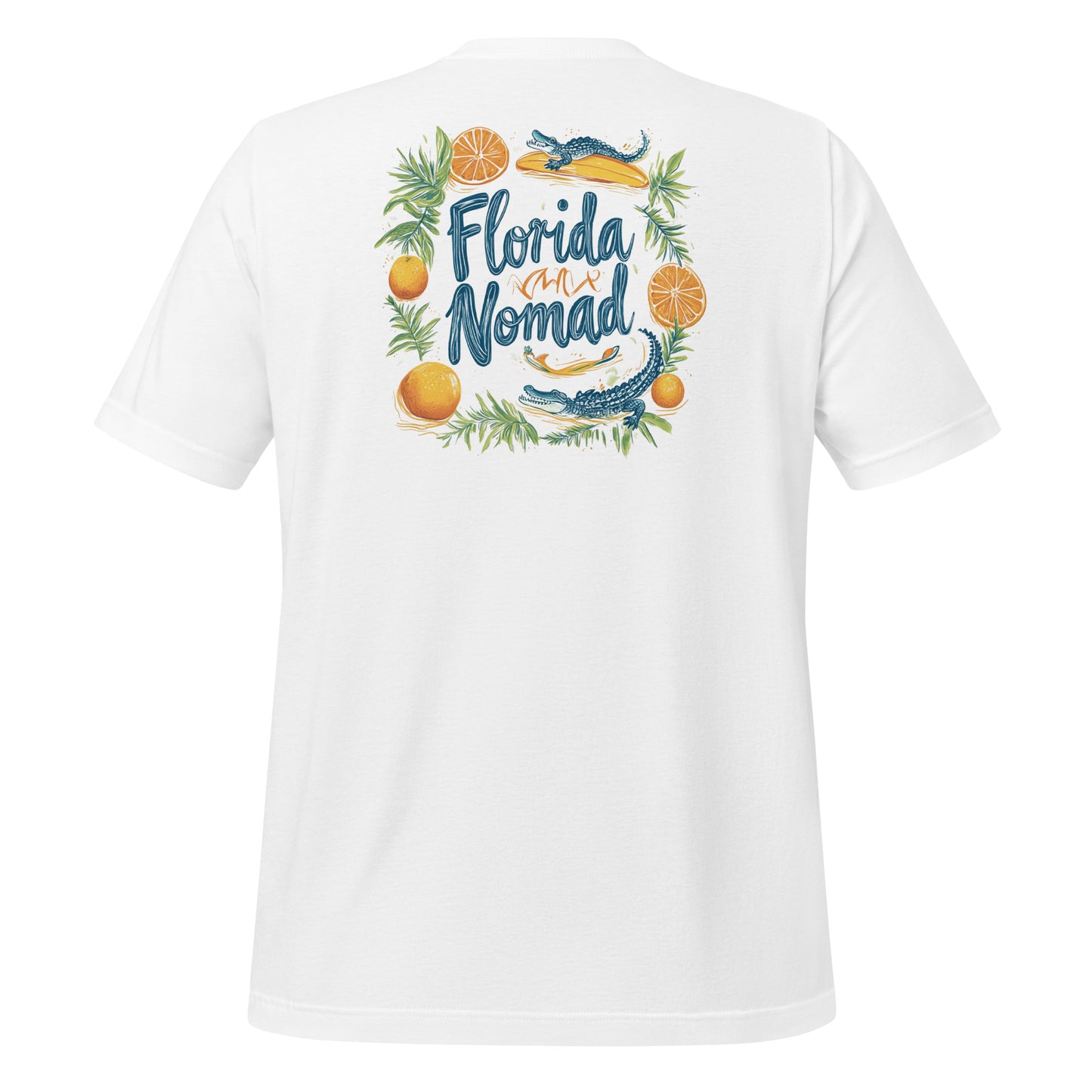 Florida Nomad T-Shirt – Vibrant Design with Oranges and Alligators