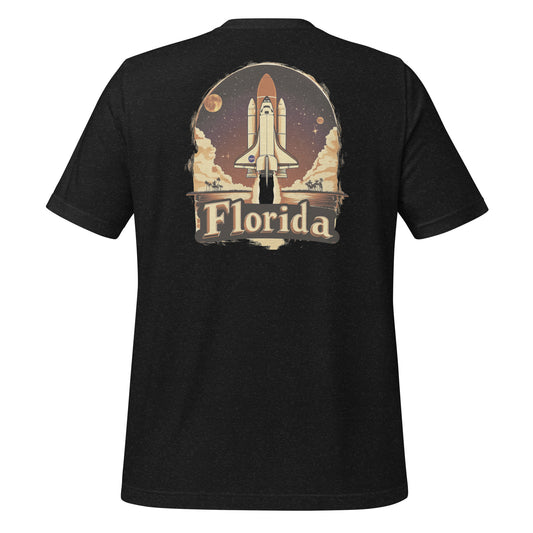 Florida Space Shuttle T-Shirt – Retro Rocket Launch Design