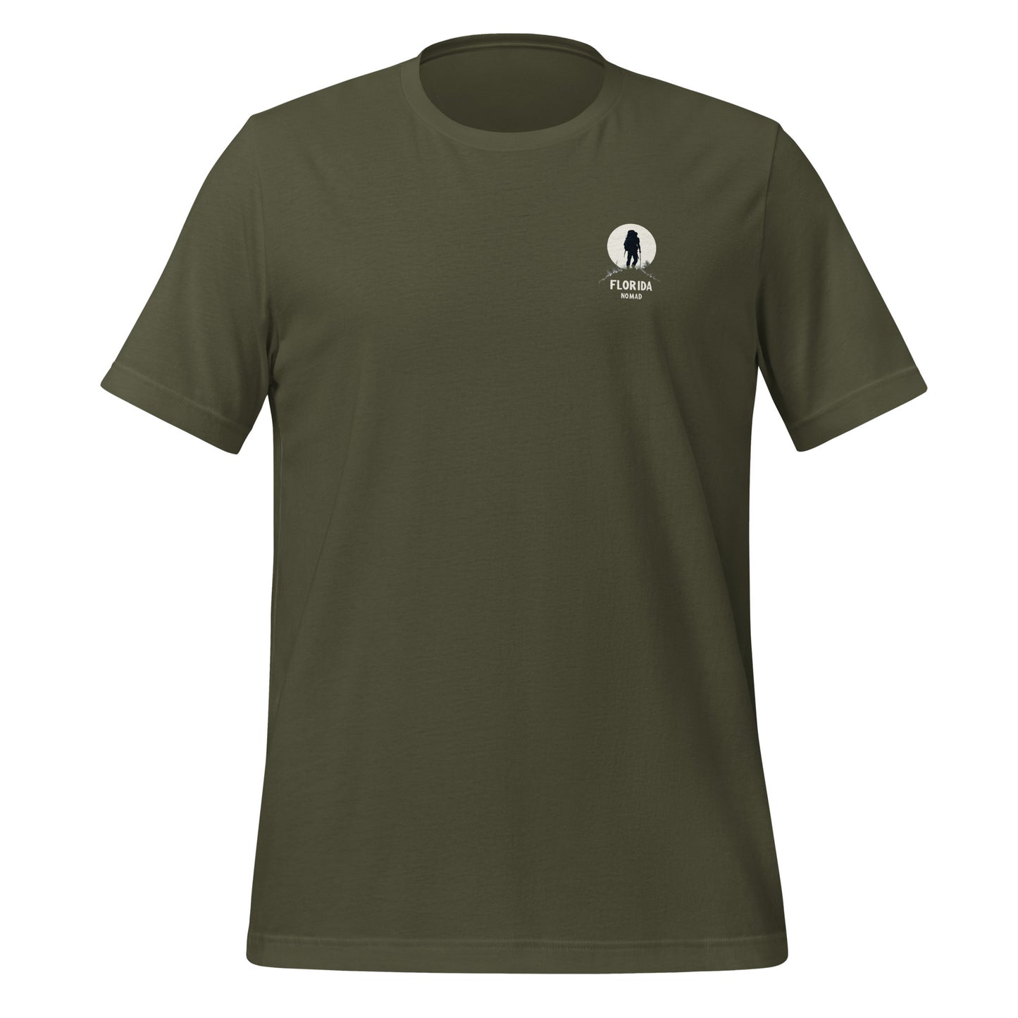 Florida Nomad Logo on a Dark Green Shirt