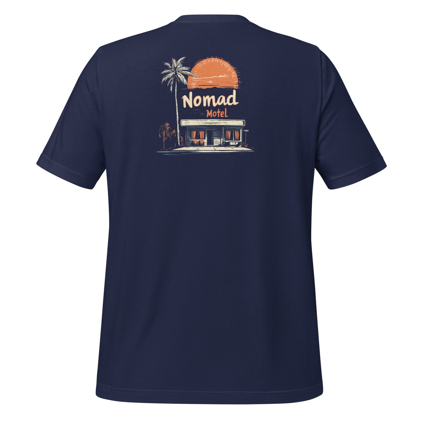 Nomad Motel Vintage T-Shirt – Retro Sunset Palm Design