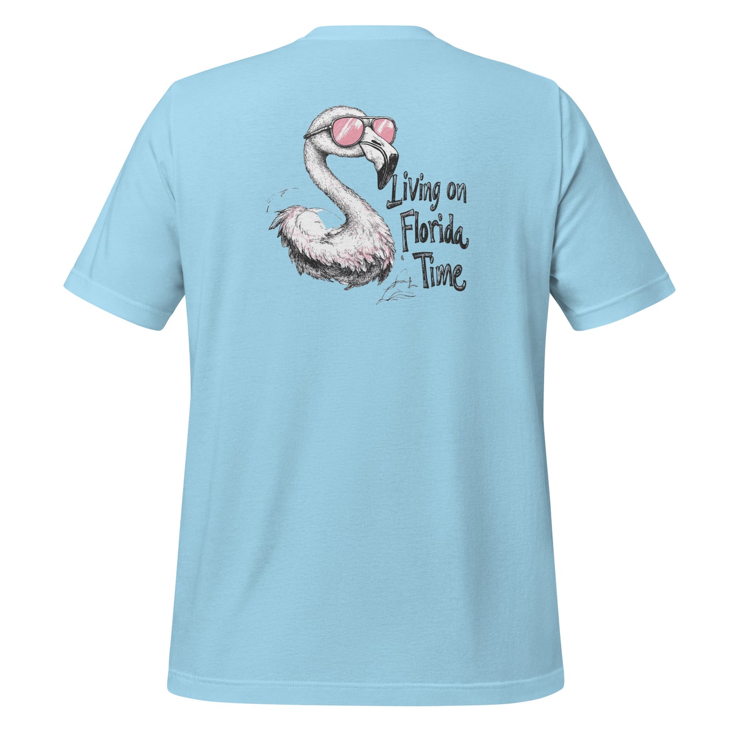 Living on Florida Time Flamingo T-Shirt – Tropical Tee