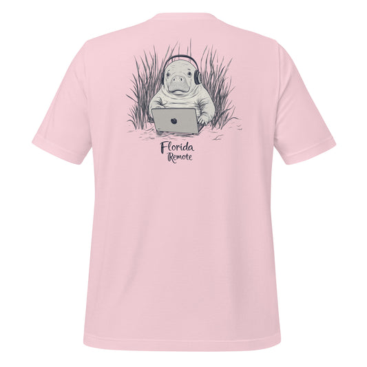 Florida Work from Anywhere Tee | Manatee Remote Life Graphic