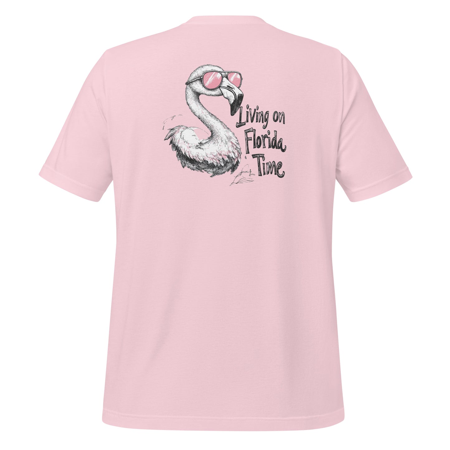 Living on Florida Time Flamingo T-Shirt – Tropical Tee